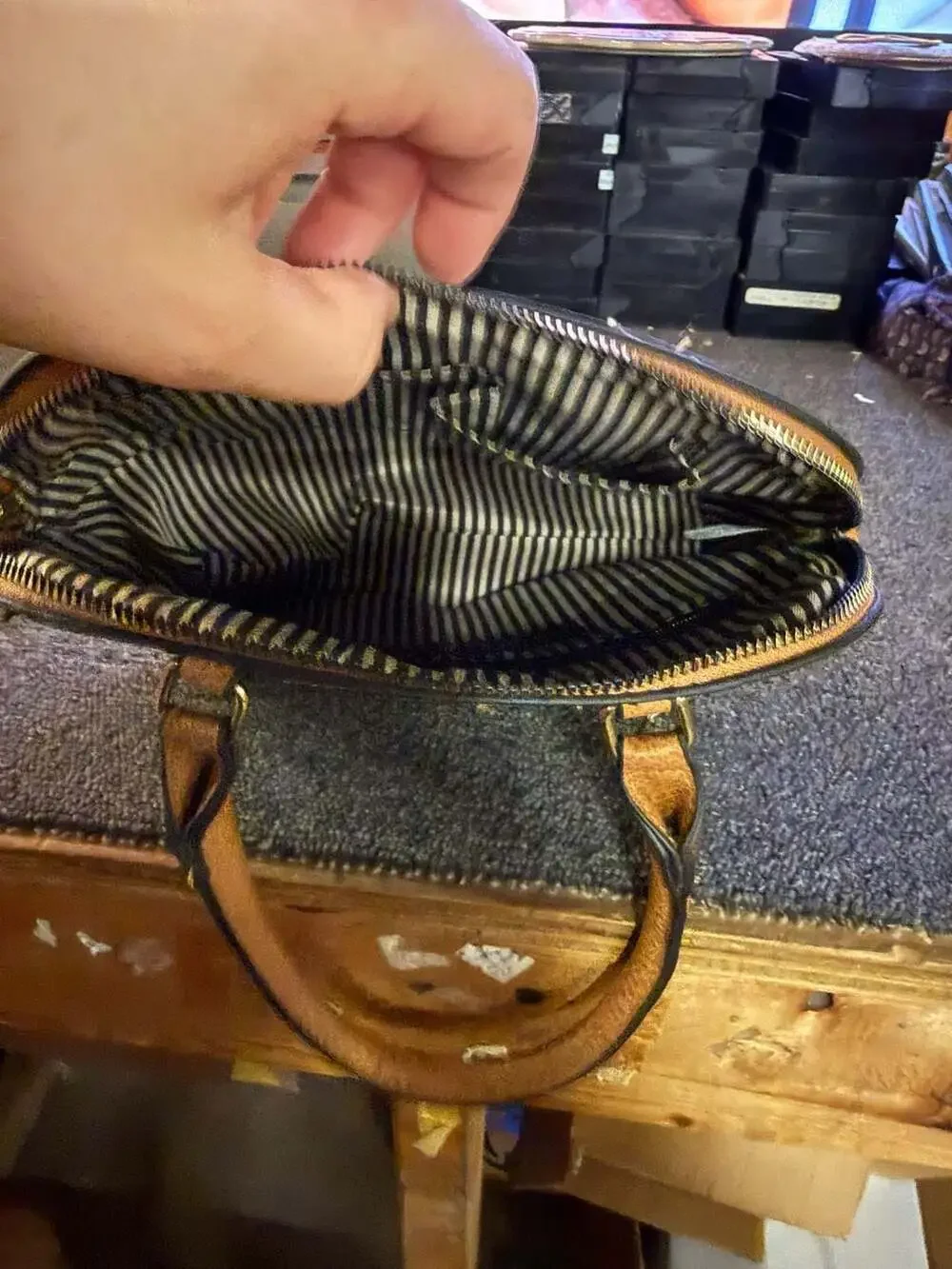 Beverly Hills Polo Club Monogram Brown Satchel Handbag
